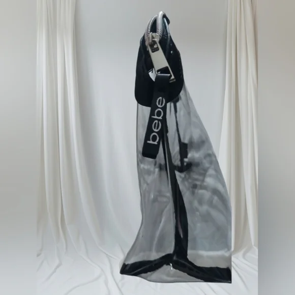 Bebe Clear Cosmetic Travel Bag Silver Logo - Picture 5 of 9